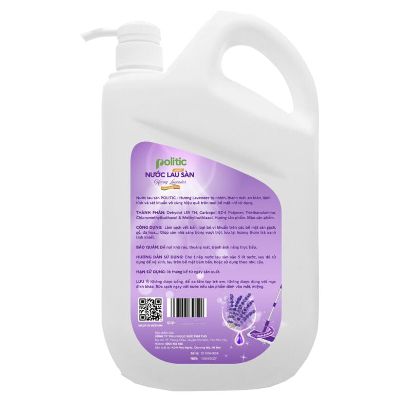 Nước lau sàn POLITIC Hương Lavender 2kg