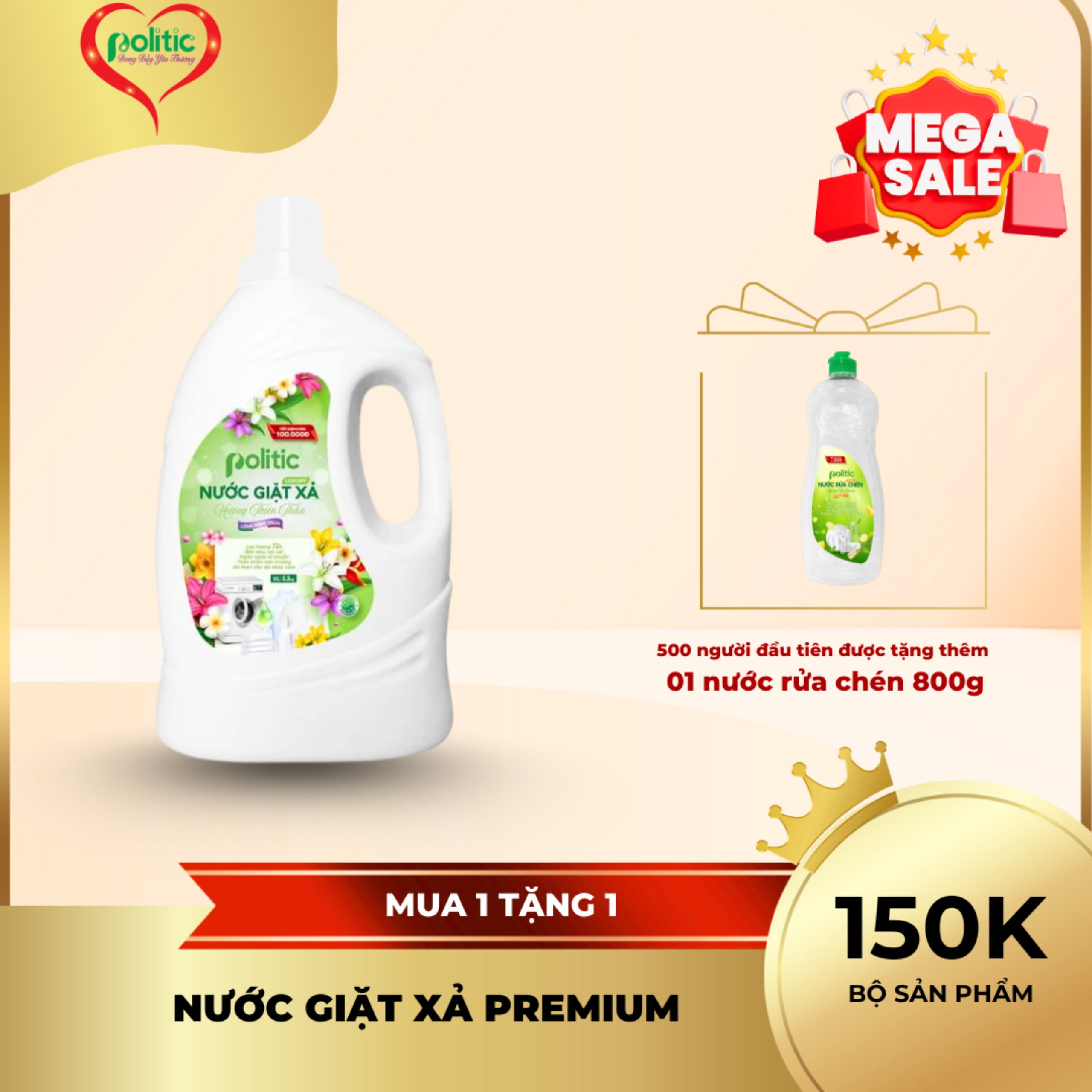 Nước giặt xả Premium