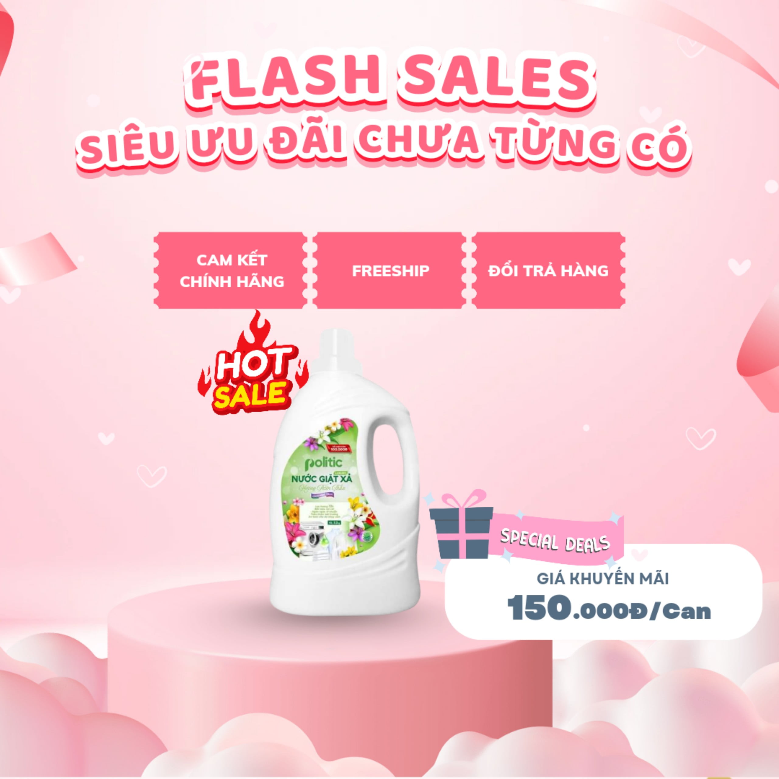 Nước giặt xả hữu cơ hương thiên thần