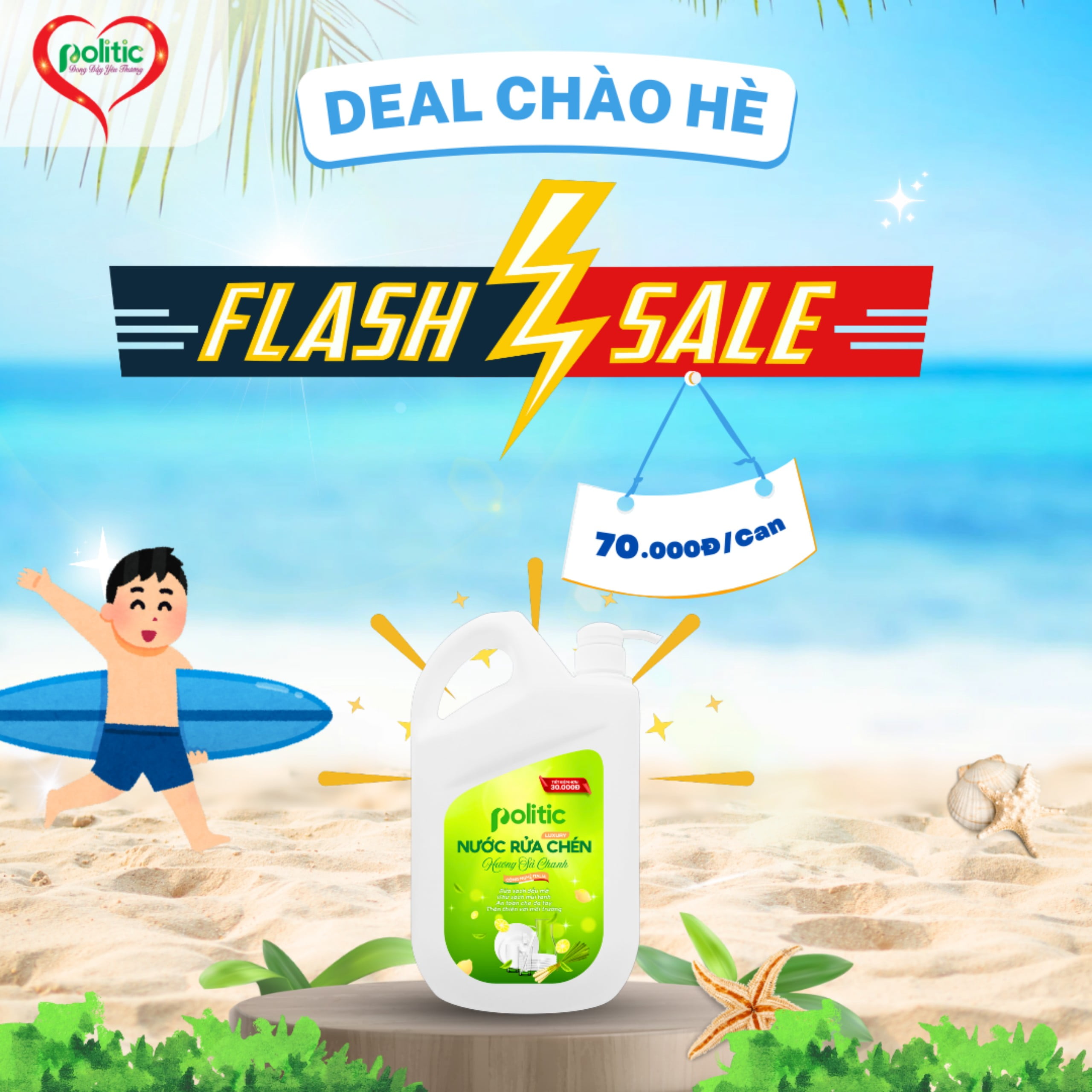 Nước rửa chén hương sả chanh 2kg
